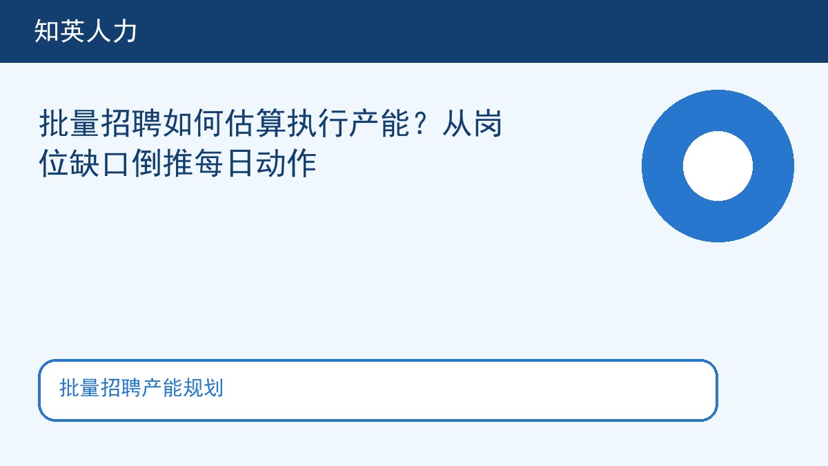 批量招聘产能规划主题图，知英人力招聘服务内容