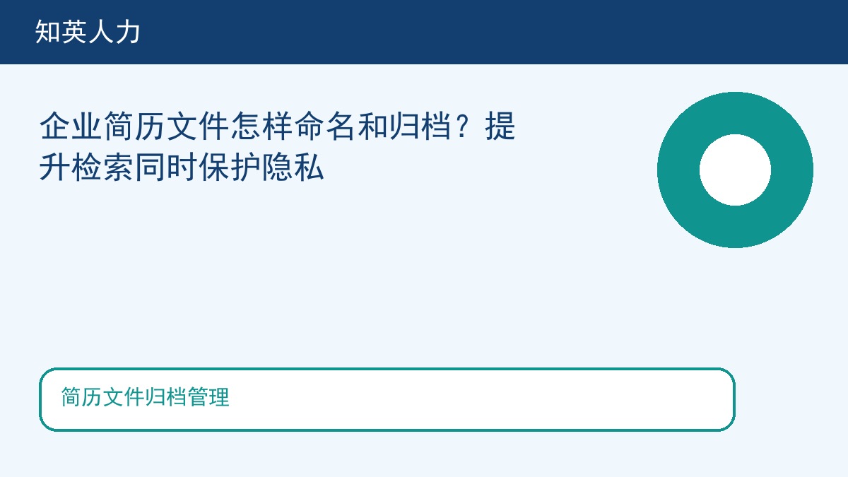 简历文件归档管理主题图，知英人力招聘服务内容