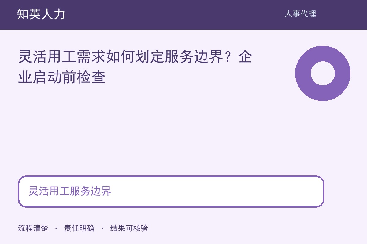 知英人力灵活用工服务边界主题图：范围、责任与结果核对